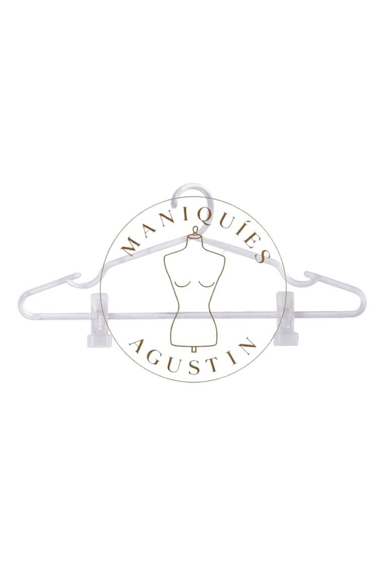 Perchas de acrílico con broches de adulto x50u