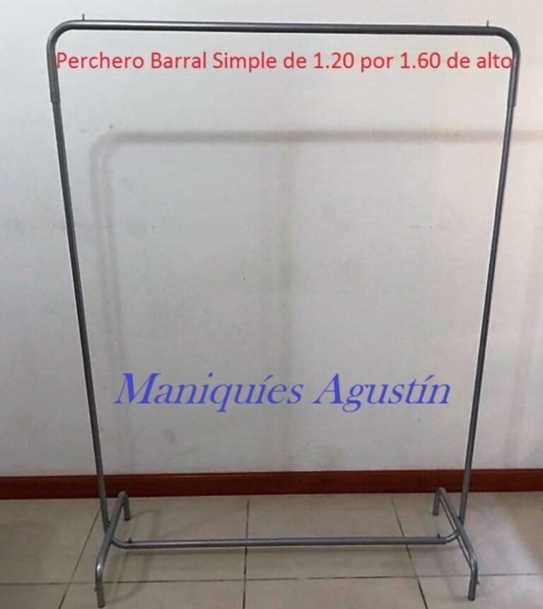 Perchero simple SIN ruedas 120x160cm SOLO GRIS