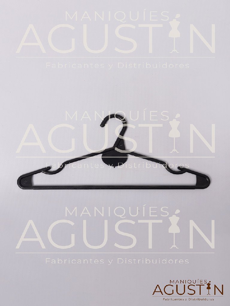 Perchas de plástico de niño negras x100u - Maniquies Agustin